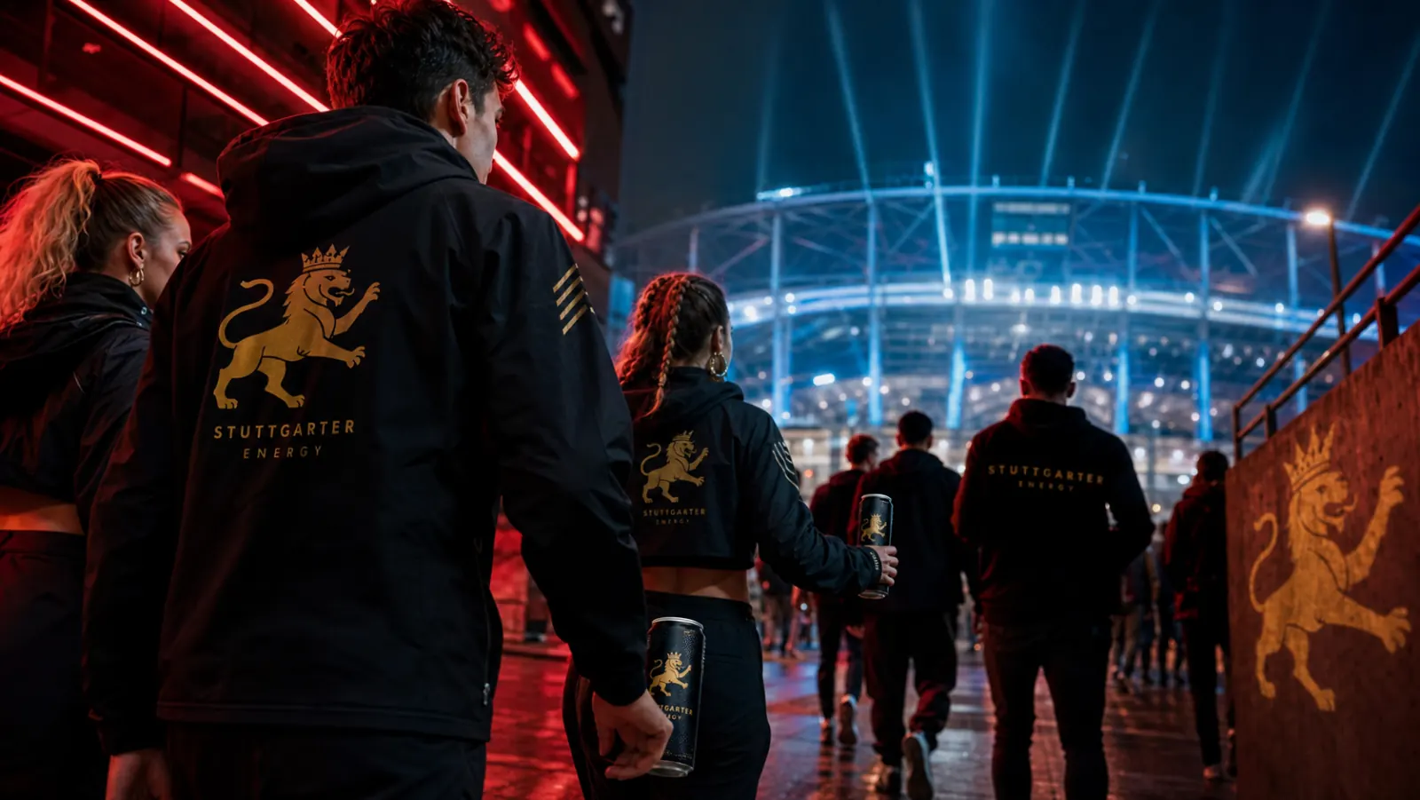 Lifestyle- und Stadionmotiv der fiktiven Marke