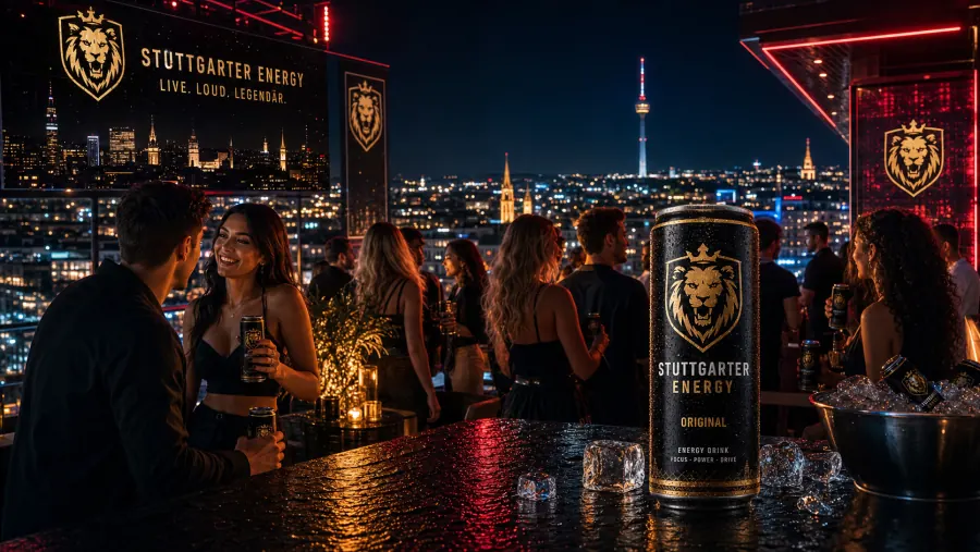 Rooftop Nachtleben mit Stuttgarter Energy